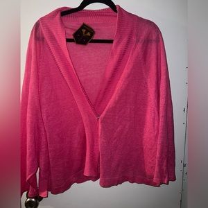 Jamison pink snap cardigan